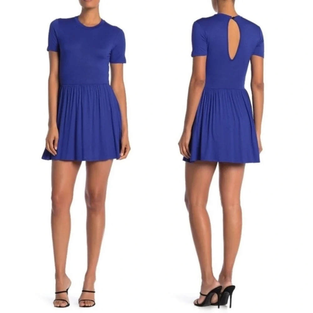 VELVET TORCH Cobalt Blue Fit And Flare Dress Small‎